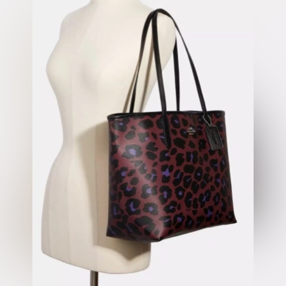 Coach city tote Leopard-Print Tote - Picture 10 of 10